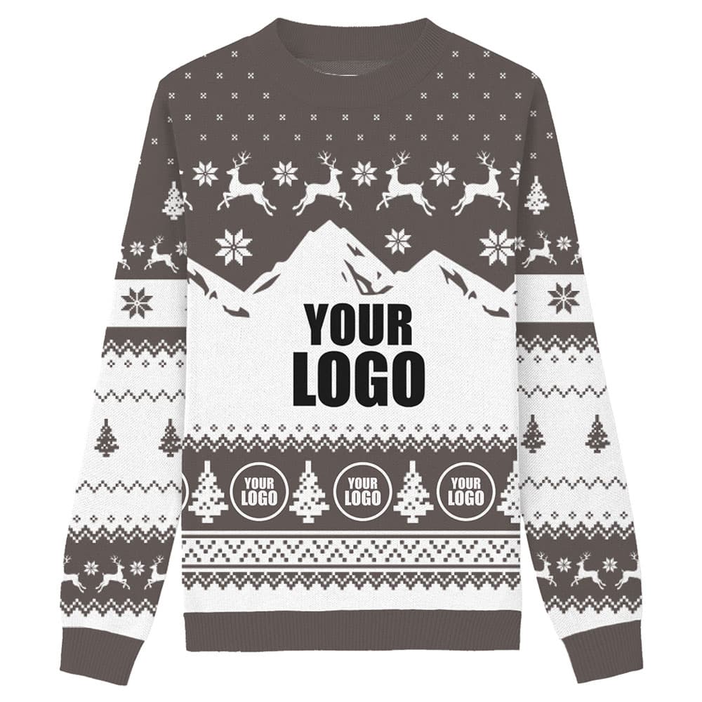 Custom Company Logo Knitted Ugly Christmas Sweater 2