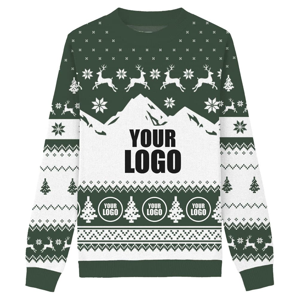 Custom Company Logo Knitted Ugly Christmas Sweater 3