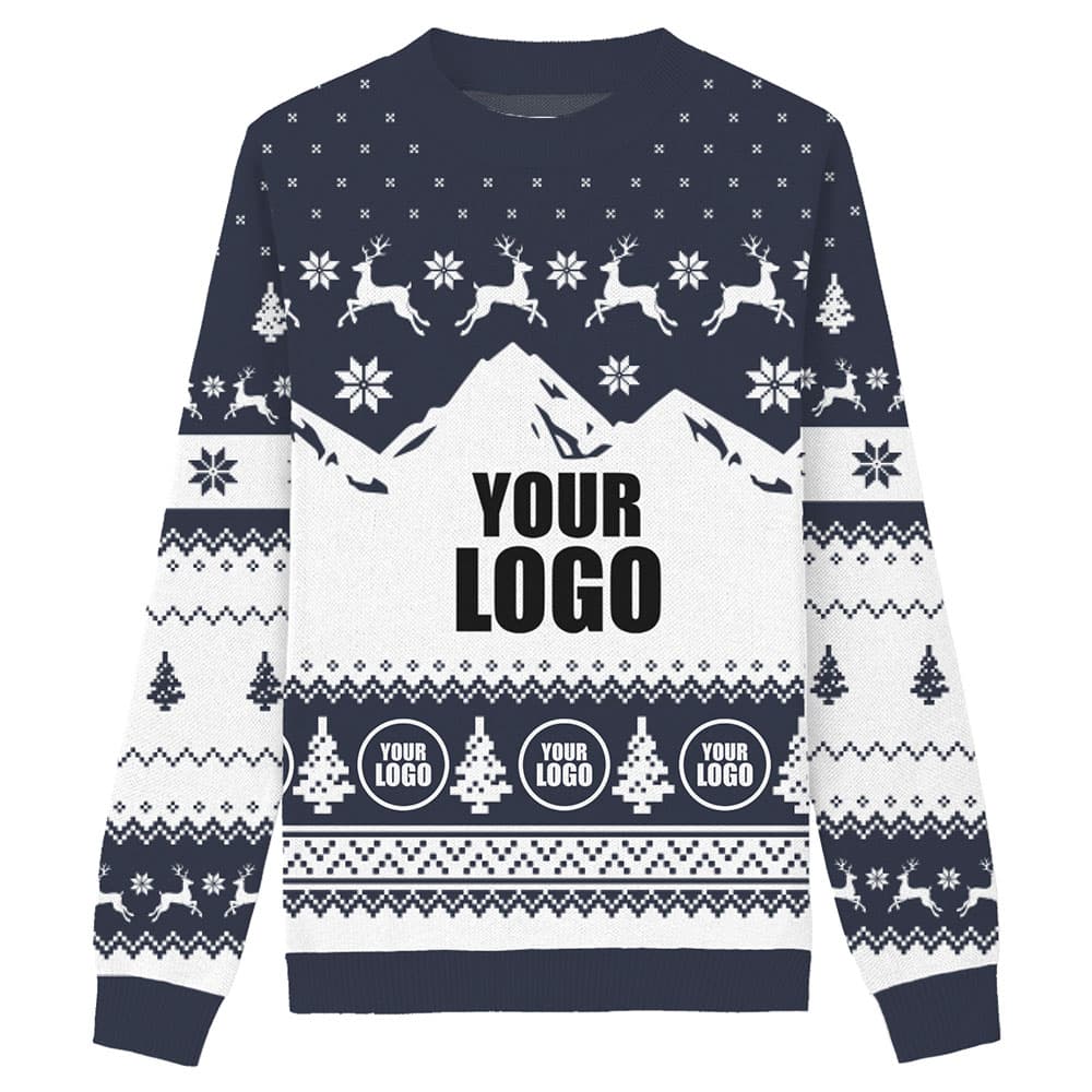 Custom Company Logo Knitted Ugly Christmas Sweater 5